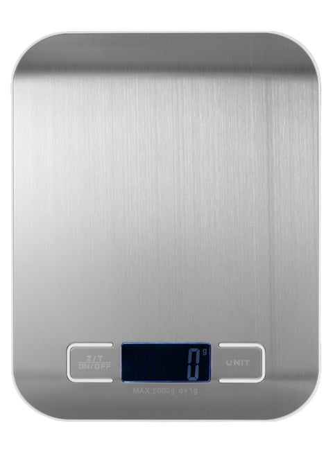 Mini Electronic Platform Scale Food Weighing Scale Silver 10kg