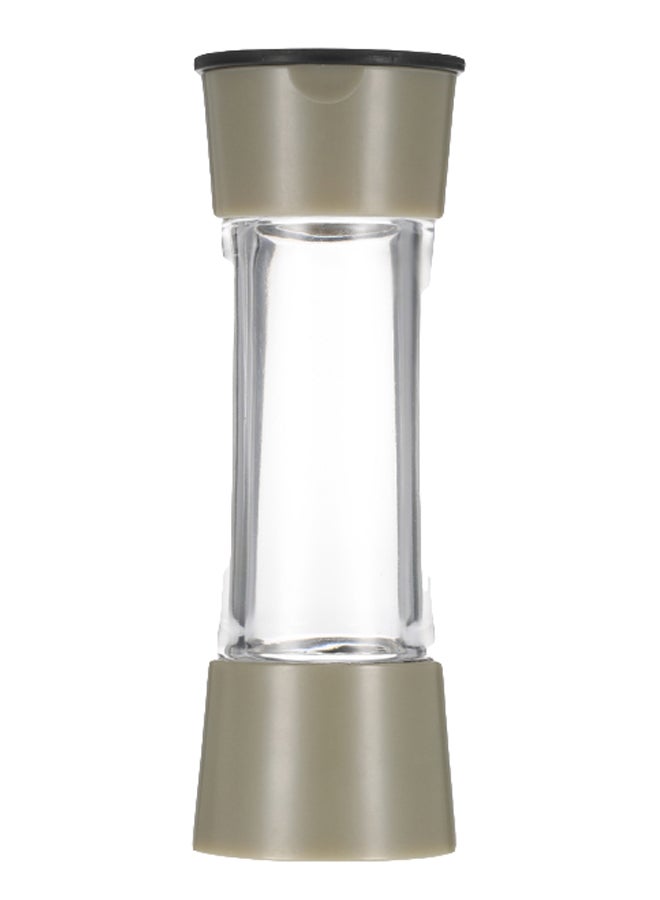 طقم زجاجات توابل مع حامل توابل دوار مكون من 8 قطع أسود/ شفاف/ رمادي 21 x 17.5سم - Image 2