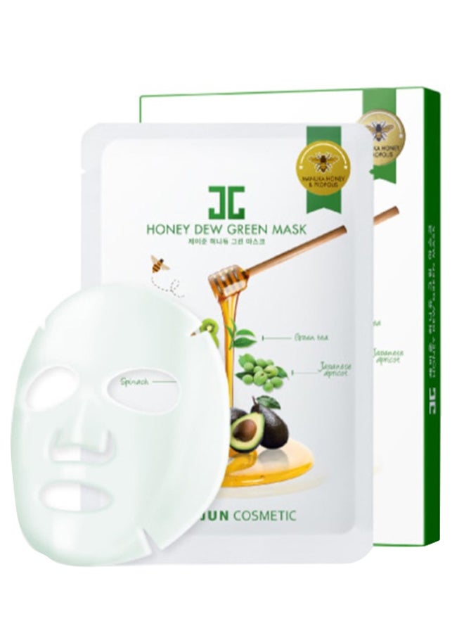 Pack Of 5 Honey Dew Green Face Mask 25ml x 5 - v1584463417/N35648387A_1