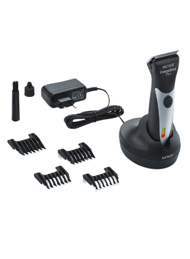 MOSER - ChromStyle Pro Cordless Hair Trimmer With Accessory Set Black/Sliver - Image 1