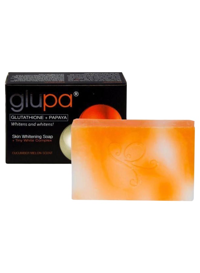 Glupa Glutathione And Papaya Skin Whitening Soap Orange/White 135grams  - Image 1