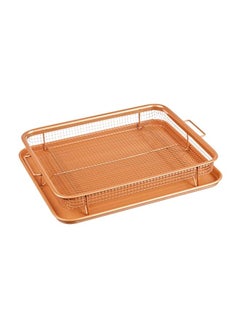 GOTHAM STEEL Elevated Nonstick Crisper Tray Brown 13x4x11inch  - Image 1