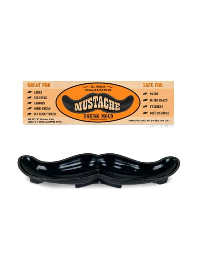 Accoutrements Mustache Shaped Baking Mold Black 16x4inch - Image 2