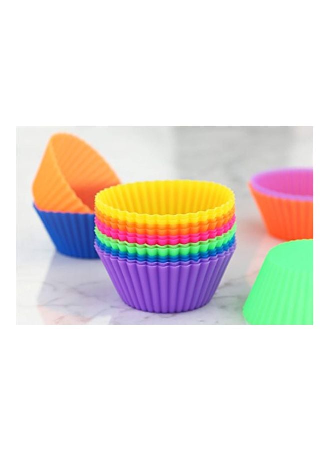 24-Piece Reusable Baking Cup Set Yellow/Green/Blue 2.75x1.25x1.8inch - v1584513940/N35946060A_6