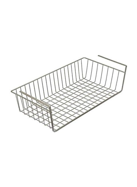 Steel Shelf Basket White L