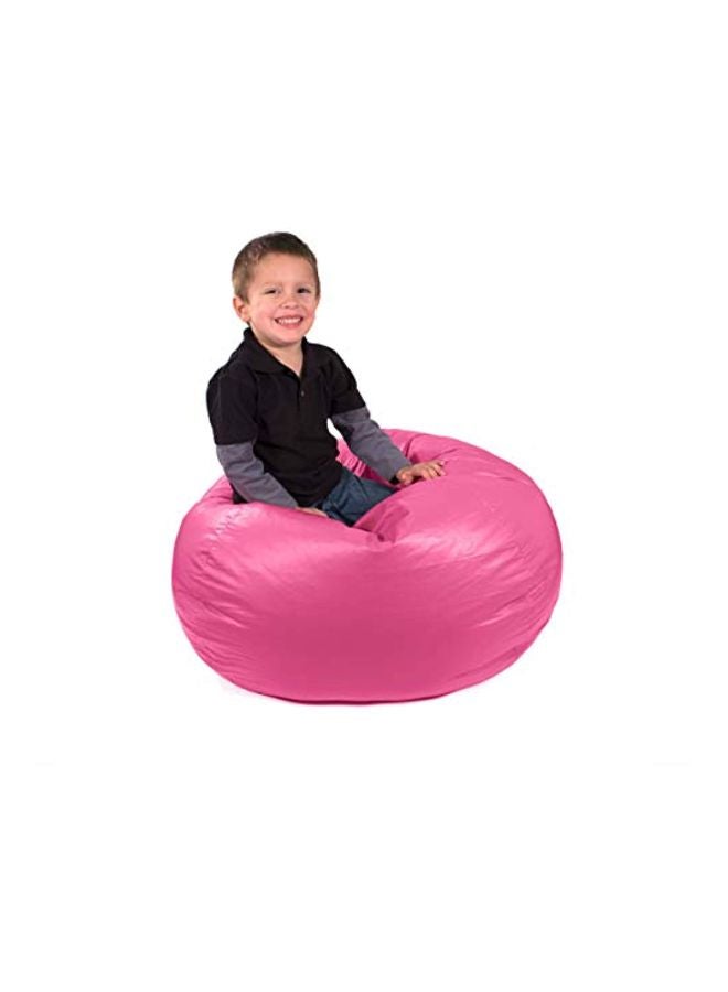 Gold Medal Bean Bags Leather Bean Bag Hot Pink 80x50cm - Image 2