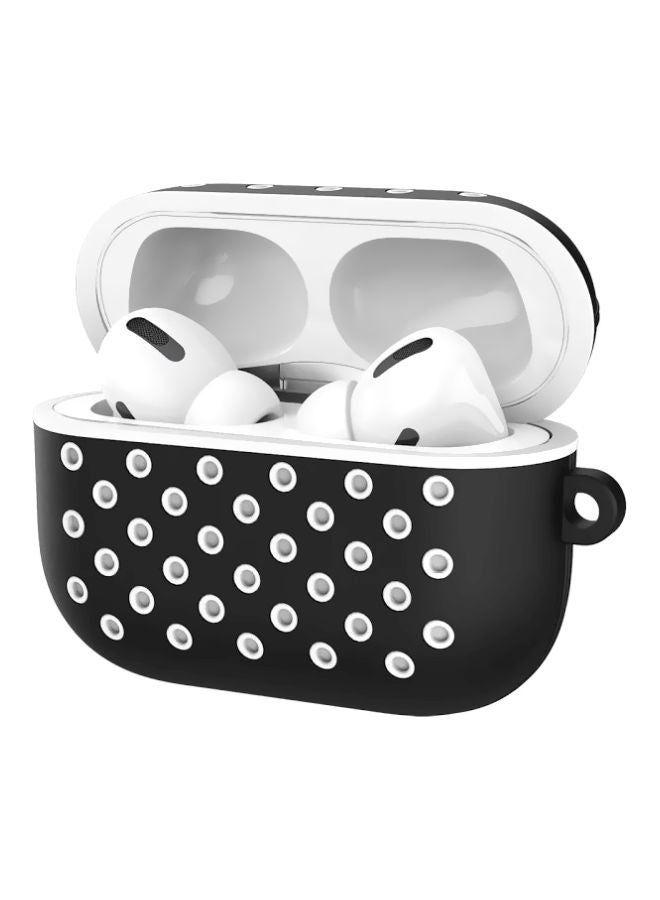 كبسول غطاء حماية واقٍ لسماعة أبل آيربودز برو أسود/ أبيض - Image 1
