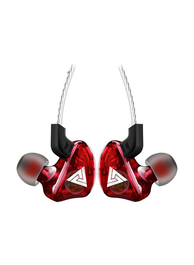 QKZ CK5 Wired In-Ear Headphones With Mic Red/White/Black  - Image 1