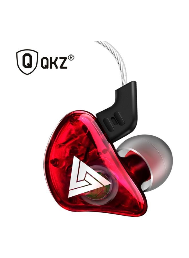 QKZ CK5 Wired In-Ear Headphones With Mic Red/White/Black  - Image 2