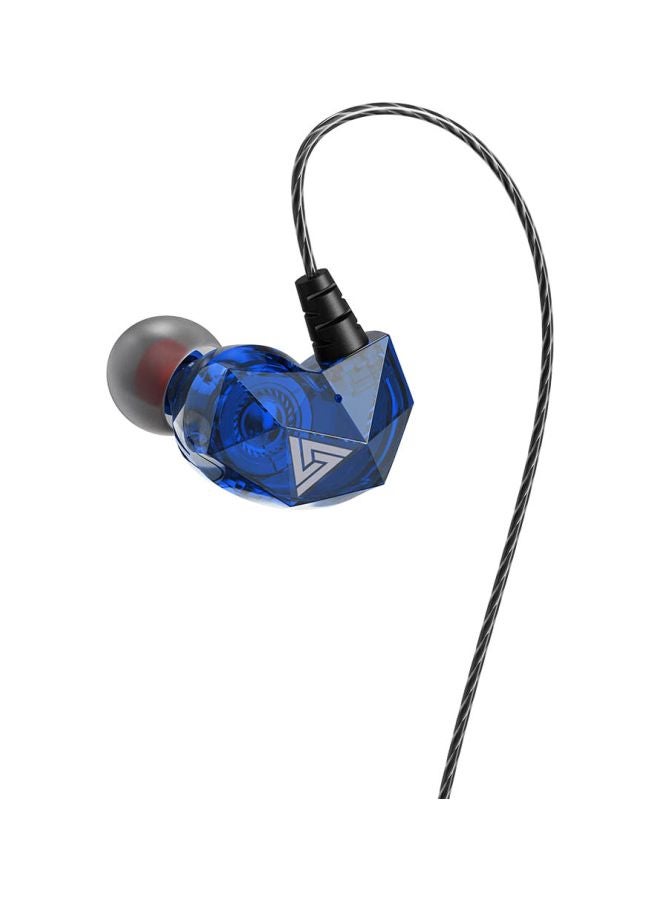 QKZ Wired In-Ear Earphones With Mic Blue/Black  - Image 4