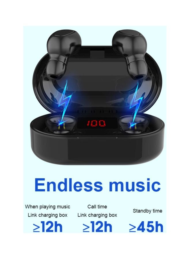 Generic Bluetooth In-Ear Earbuds With Mic And Charging Case Black  - Image 2