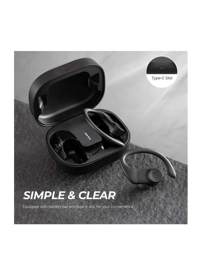 SoundPEATS - Truewings In-Ear Bluetooth True Wireless Earbuds With Ear Hooks Black - Image 1