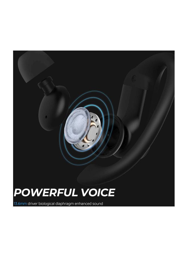 SoundPEATS - Truewings In-Ear Bluetooth True Wireless Earbuds With Ear Hooks Black - Image 1