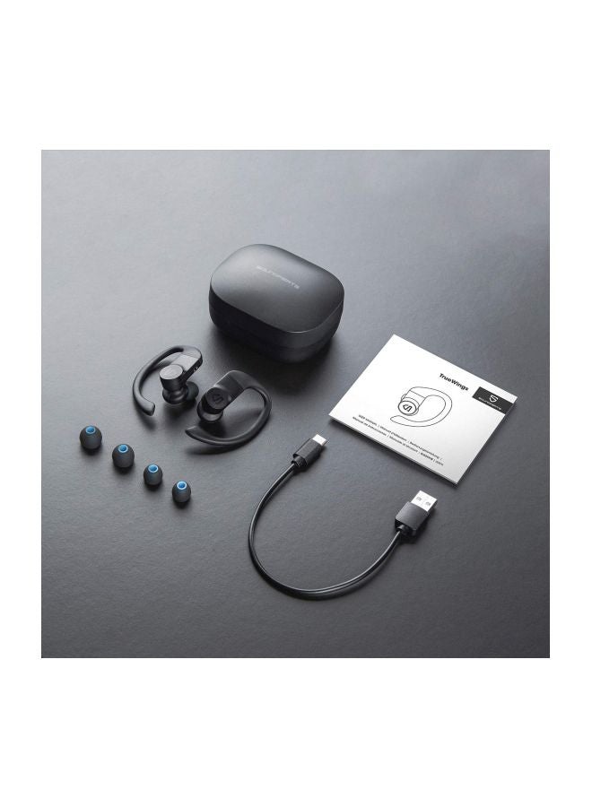 SoundPEATS - Truewings In-Ear Bluetooth True Wireless Earbuds With Ear Hooks Black - Image 1