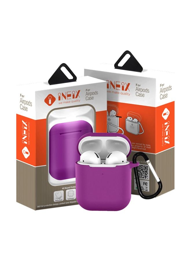 INEIX - Silicone Case Cover For Apple AirPods Light Purple - Image 1