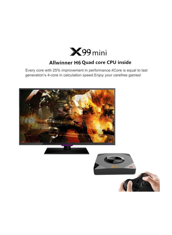 Android TV Set Top Box With Remote Control X99 Mini Black/Grey - Image 5