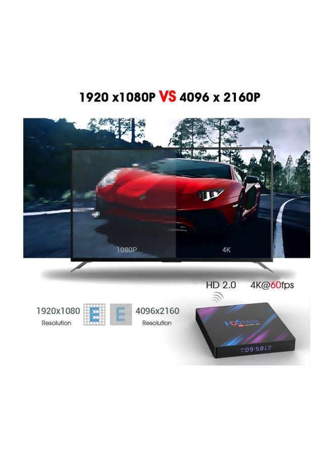 H96 Max Smart Android 9.0 TV Box With Remote Control H96 Black