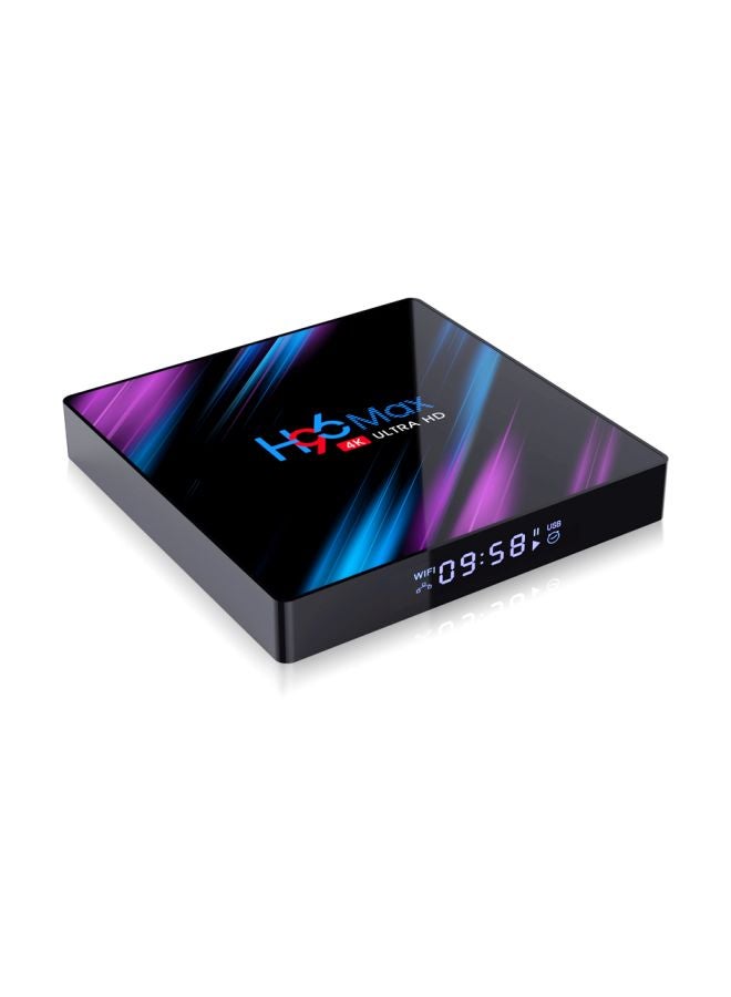 4K Ultra HD Smart Android TV Box With Remote Control H96 Max Black/Purple/Blue