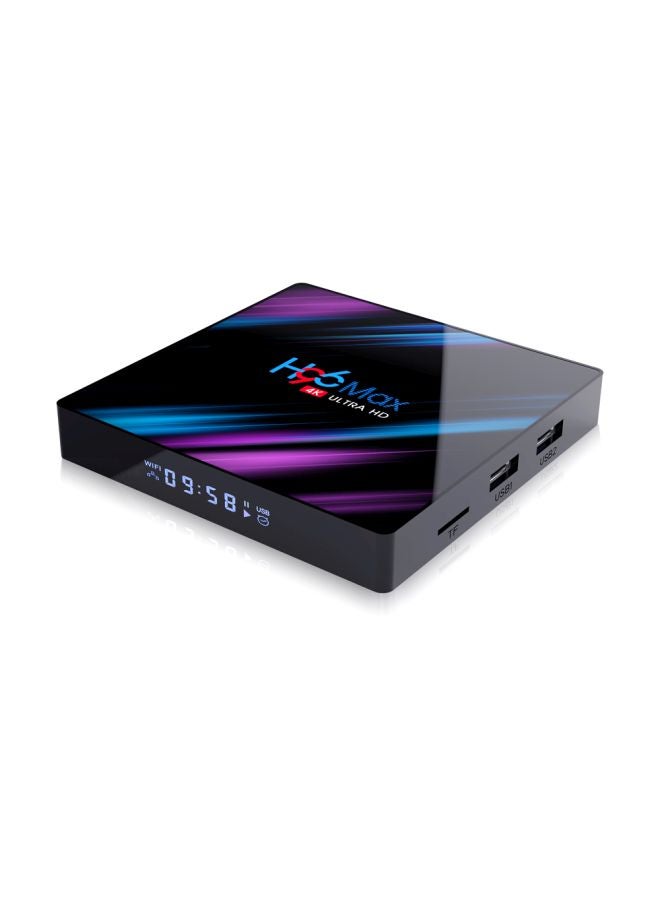 Generic - 4K Ultra HD Smart Android TV Box With Remote Control H96 Max Black/Purple/Blue - Image 1