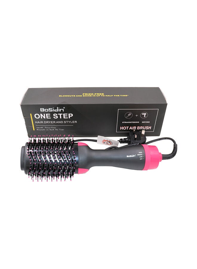 Bosidin 2-In-1 Hair Dryer And Styler Black/Pink 