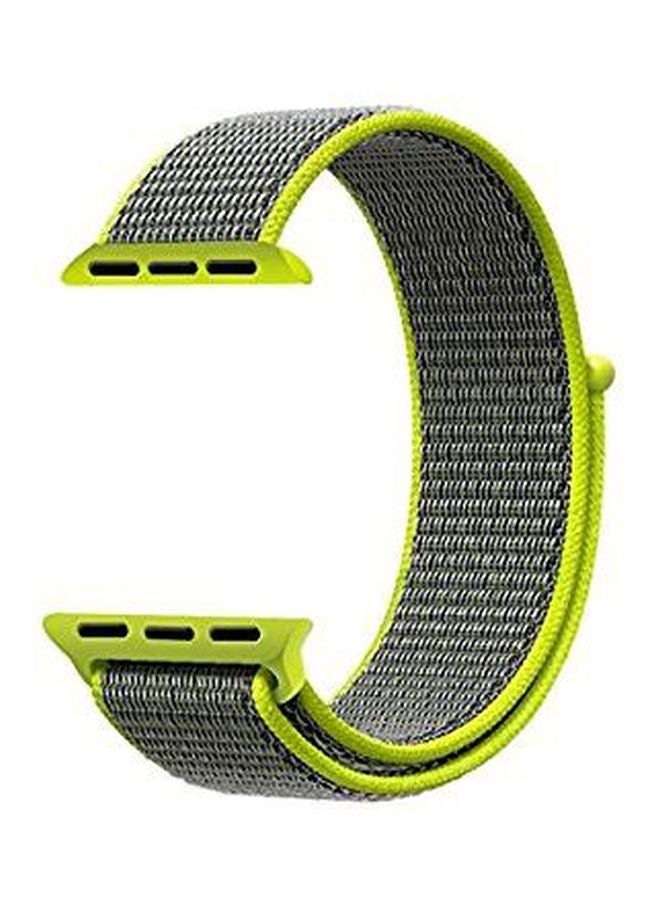 سوار قابل للتبديل لساعة أبل مقاس 38 ملم رمادي/أخضر - Image 1