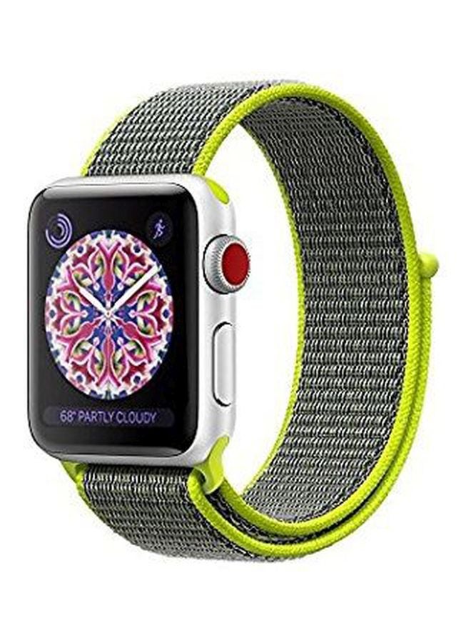 سوار قابل للتبديل لساعة أبل مقاس 38 ملم رمادي/أخضر - Image 2