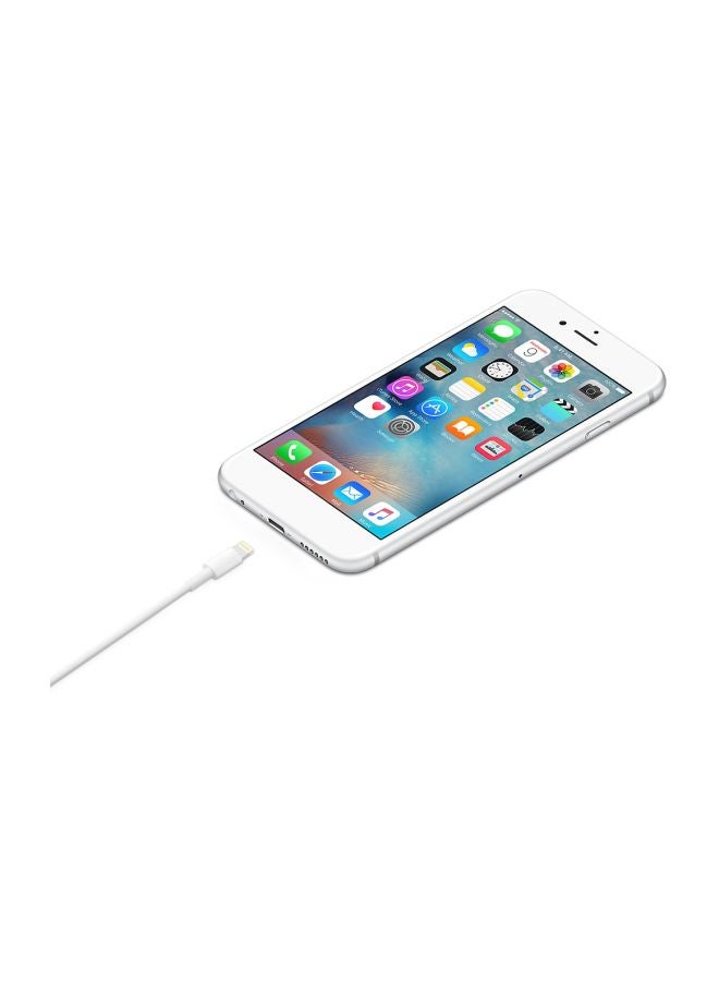 Generic - Lightning To USB Cable For iPhone 6s 6s Plus 6 Plus SE 5s 5c 5 iPad iPod White - Image 1