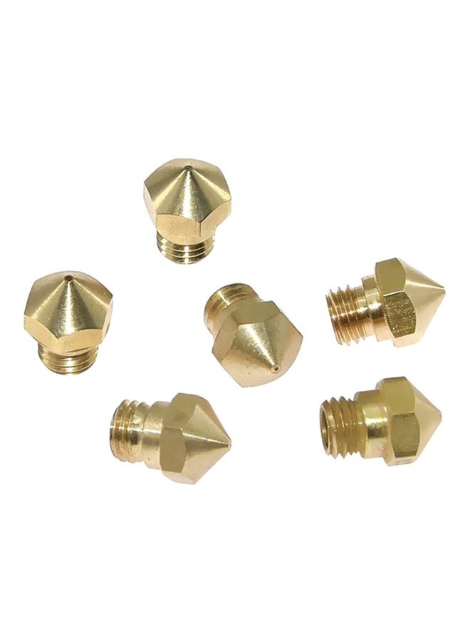 Pack Of 10 Nozzle Extruder Print Head Gold - Image 2