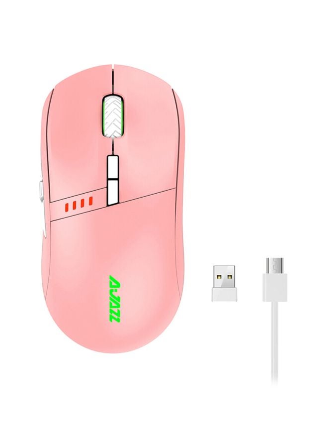 Ajazz USB Wireless Type-C Mouse Pink  - Image 1