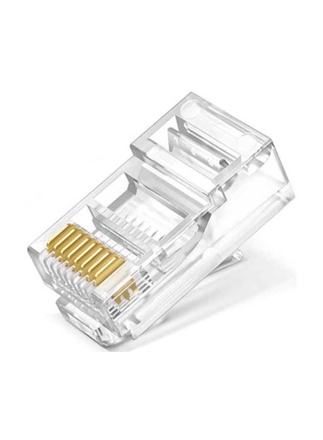 RJ 45 Network LAN Patch Cable Connector Clear/Gold  - Image 3