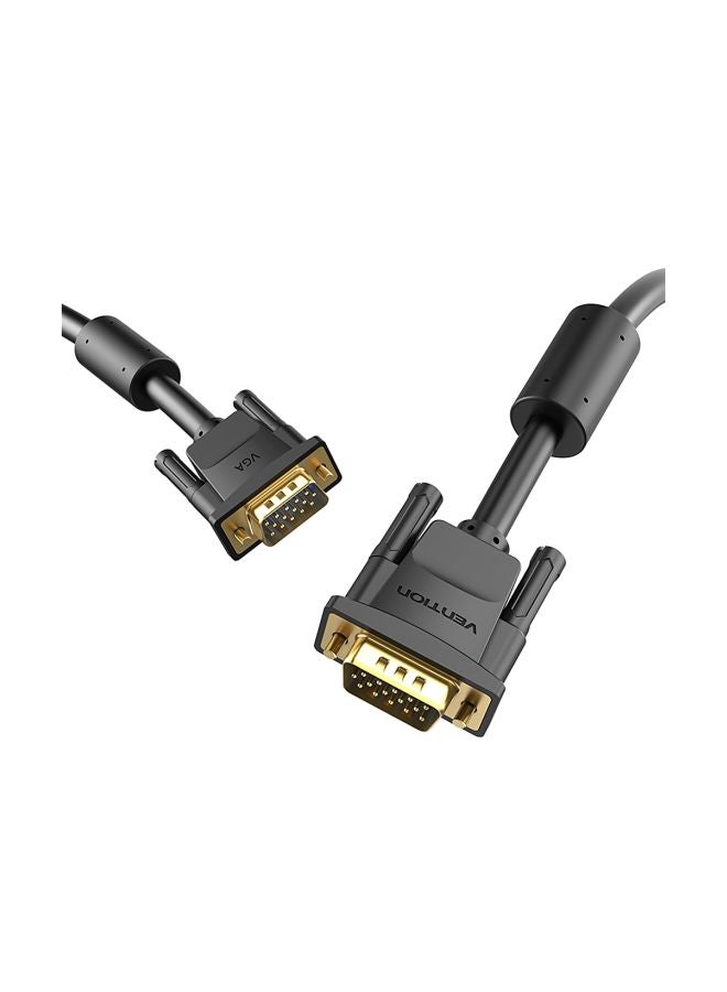 فينشن كابل VGA من ذكر إلى ذكر مع موصل من النحاس أسود  - Image 5