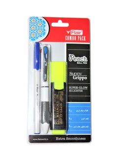 Flair 3-Piece Combo Pack Set Blue/Yellow 