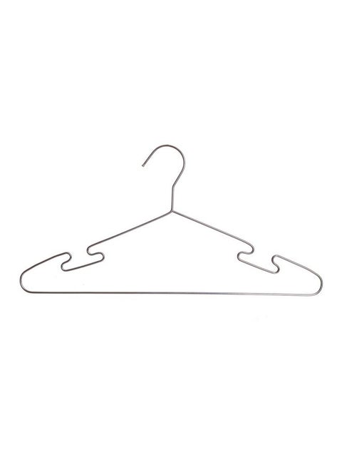 10-Piece Clothes Hanger Set Silver 35x60cm