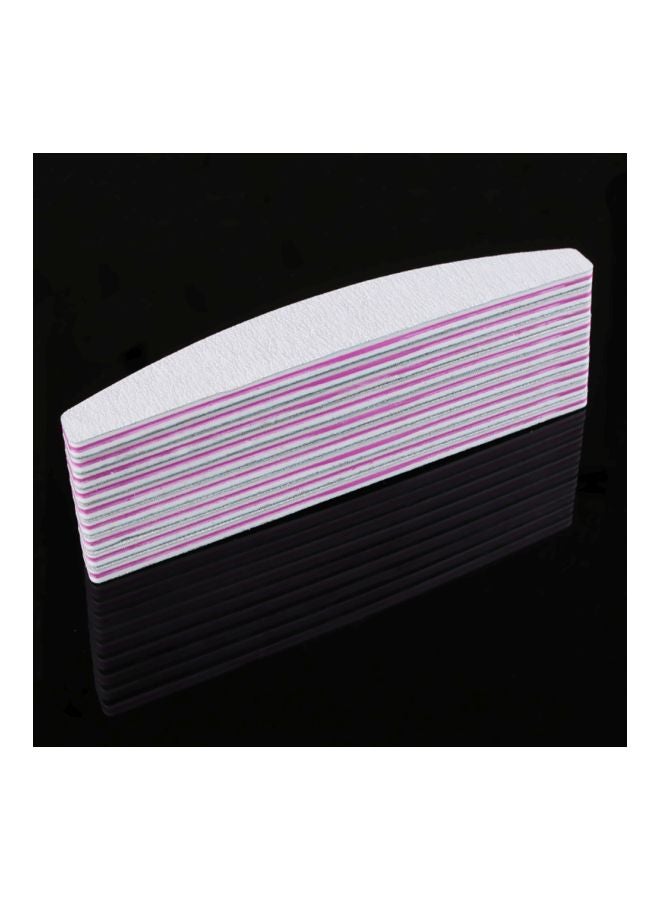 50-Piece Sandpaper Nail File Pink/Grey - Image 3