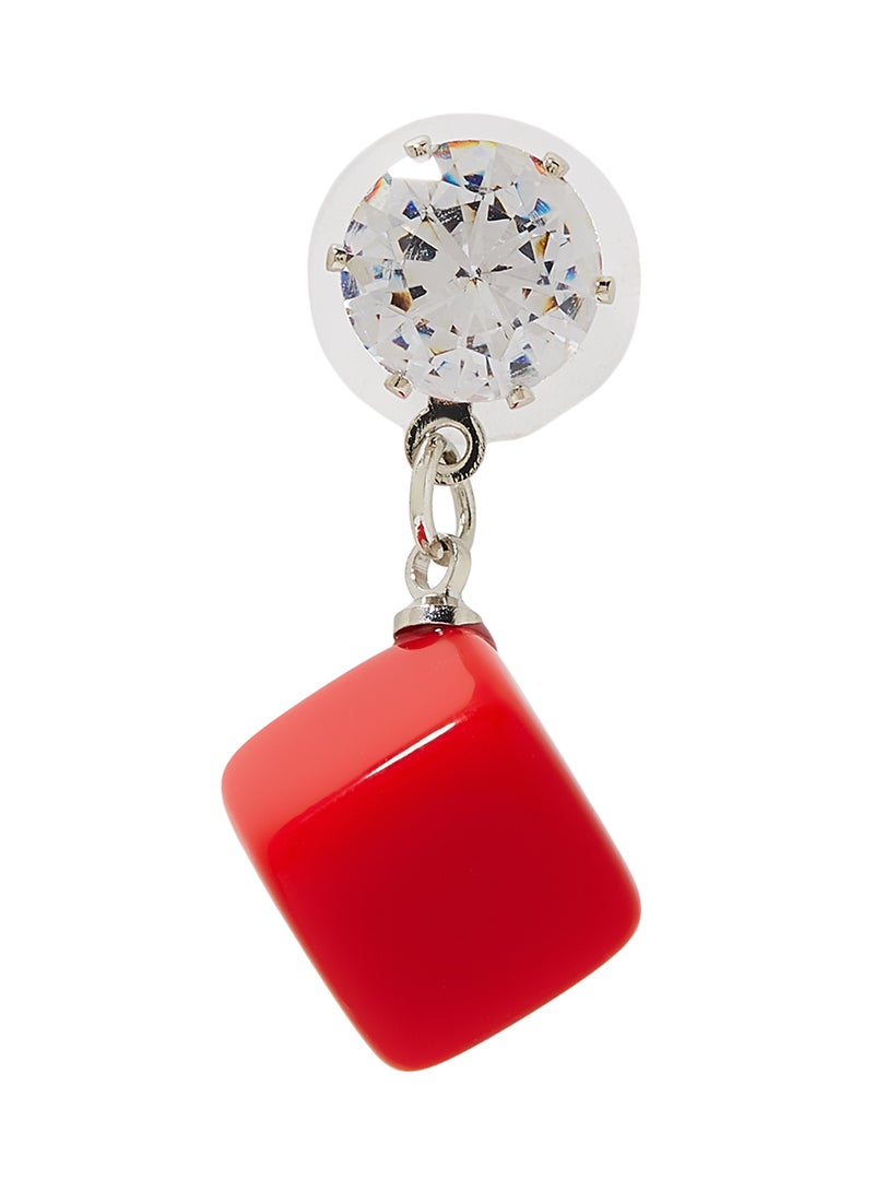 Rosh Cube Detail Dangle Earrings  - Image 2