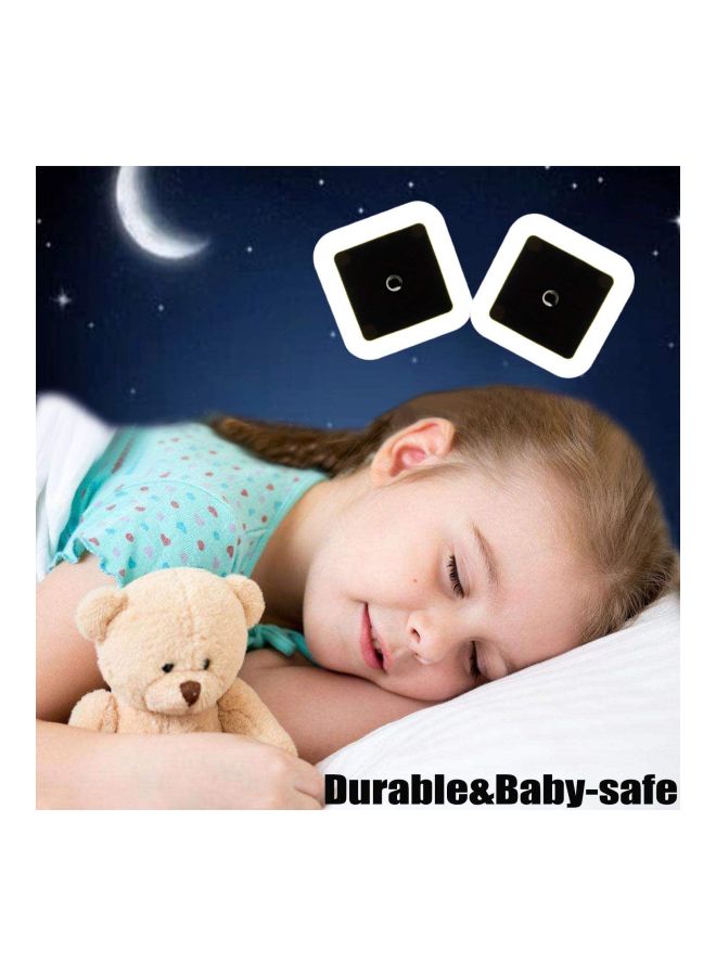 4-Piece Auto Sensor Square LED Light Set White 10cm - Image 2