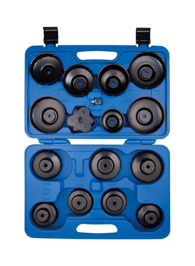 King Tony 16-Piece Cup Type Oil Filter Wrench Set Blue  - Image 1