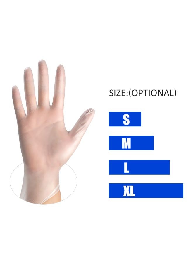 Generic - 100-Piece Disposable Plastic Gloves Clear L - Image 1