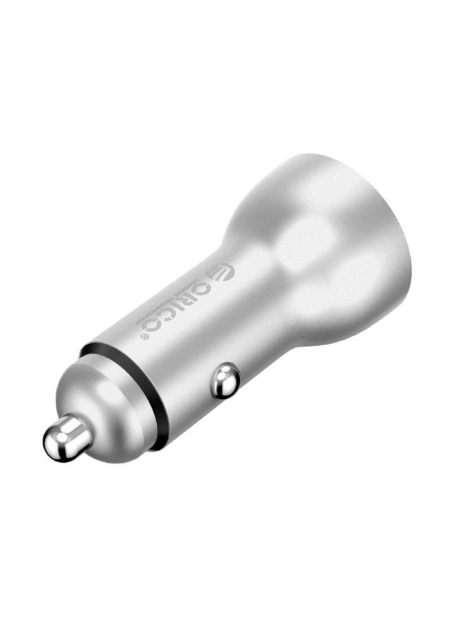 Orico 2-Port USB Car Charger Silver - Image 1