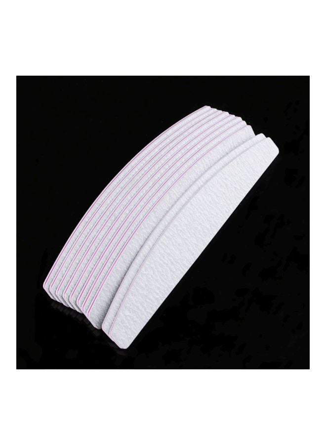 50-Piece Sandpaper Nail File Pink/Grey - Image 4