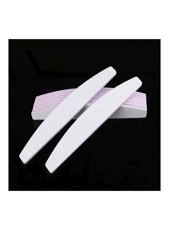 50-Piece Sandpaper Nail File Pink/Grey - Image 2