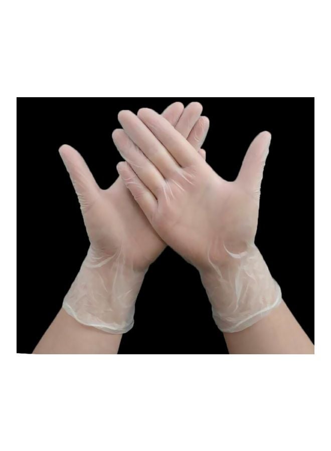 Generic - 100-Piece Disposable Plastic Gloves Clear L - Image 1