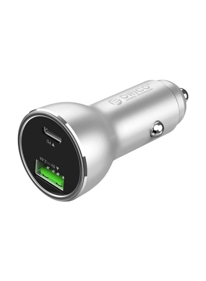 Orico 2-Port USB Car Charger Silver - Image 2