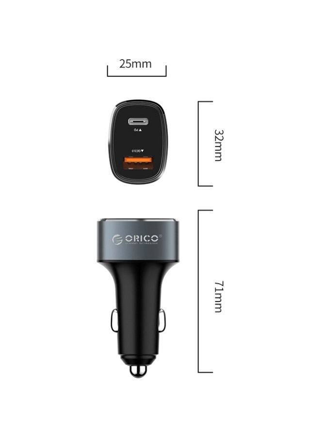 أوريكو - شاحن سيارة بمنفذي USB أسود - Image 1
