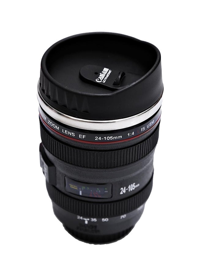 Generic - Camera Lens Style Coffee Mug With Cover Black 13 x 8 x 8cm - Image 1