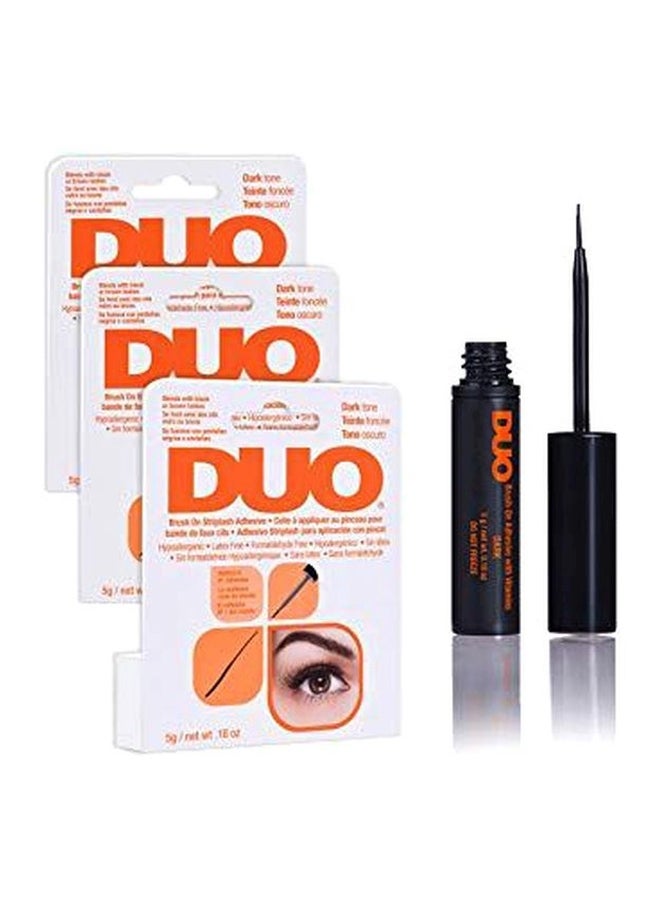 DUO Pack Of 3 Brush On Striplash Adhesive Dark Tone - Image 2
