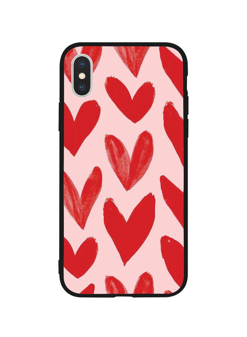 Protective Case Cover For Apple iPhone X Hearts