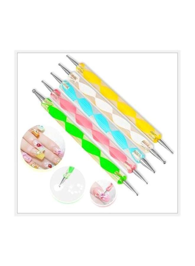 5-Piece Marbleizing Dotting Pen Tools Set Blue/Pink/Green - Image 2