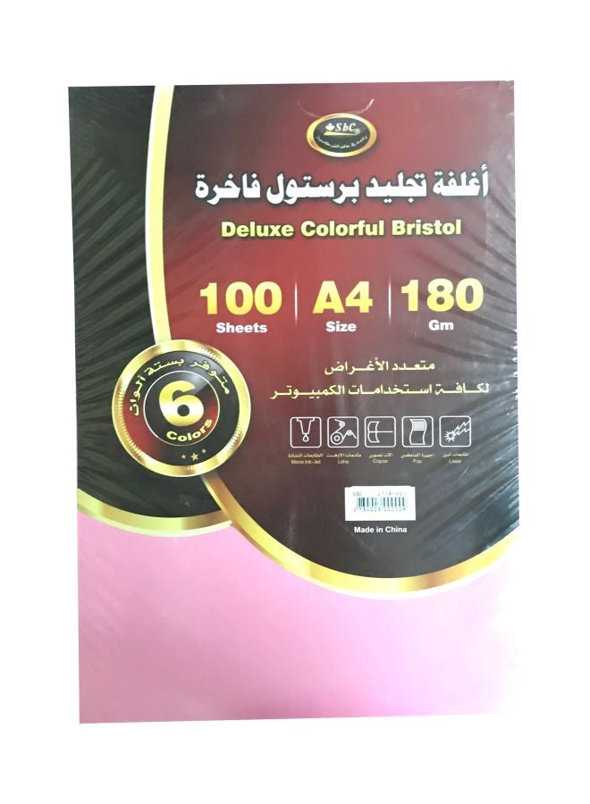 SBC 100-Piece Deluxe Colorful Bristol Sheets