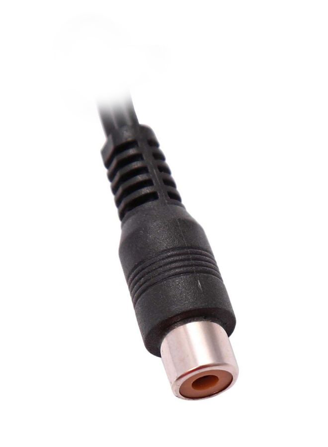 محول 1RCA أنثى إلى 2RCA ذكر أسود